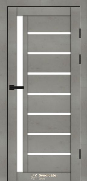 Бетон світлий, скло сатин