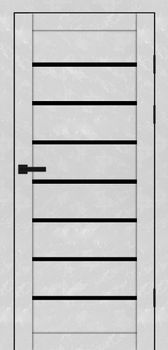 Міжкімнатні двері Максі MD-02 скло сатин/чорне