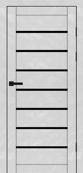 Бетон білий, чорне скло