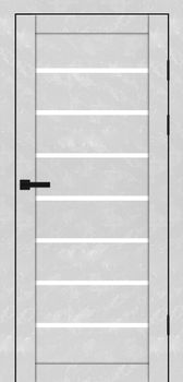 Міжкімнатні двері Максі MD-02 скло сатин/чорне