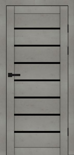 Бетон світлий, чорне скло