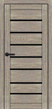 Міжкімнатні двері Максі MD-02 скло сатин/чорне