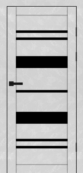 Бетон білий, чорне скло