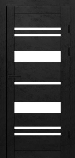 Бетон чорний, скло сатин