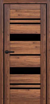 Міжкімнатні двері Максі MD-04 скло сатин/чорне