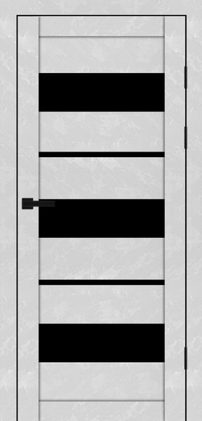 Бетон білий, чорне скло