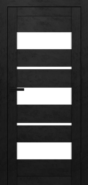 Бетон чорний, скло сатин