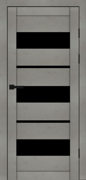 Бетон світлий, чорне скло