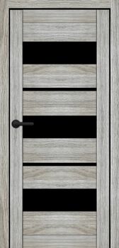 Міжкімнатні двері Максі MD-05 скло сатин/чорне