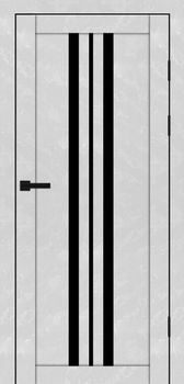 Міжкімнатні двері Максі MD-07 скло сатин/чорне