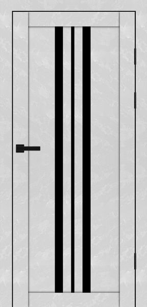 Бетон білий, чорне скло