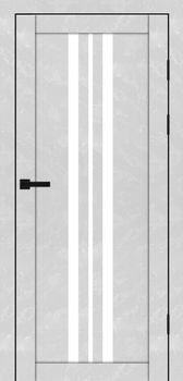 Міжкімнатні двері Максі MD-07 скло сатин/чорне