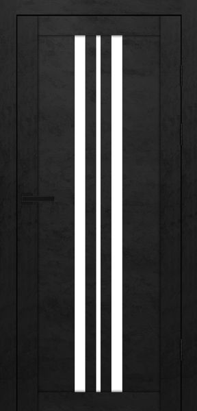 Бетон чорний, скло сатин