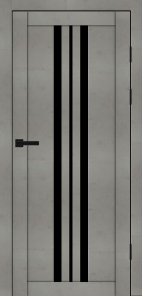 Бетон світлий, чорне скло