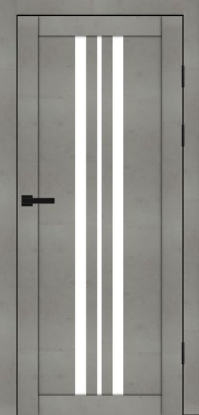 Бетон світлий, скло сатин