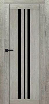 Міжкімнатні двері Максі MD-07 скло сатин/чорне