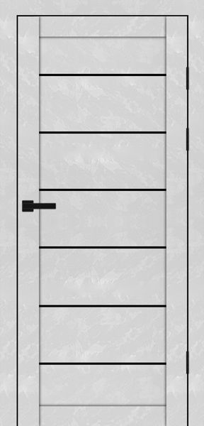 Бетон білий, чорне скло