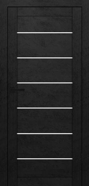 Бетон чорний, скло сатин