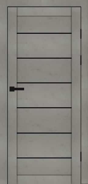 Бетон світлий, чорне скло