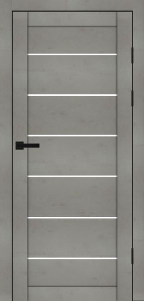 Бетон світлий, скло сатин