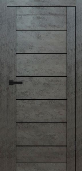 Бетон темний, чорне скло