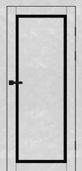 Міжкімнатні двері Максі MD-13 скло сатин/чорне
