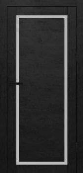 Міжкімнатні двері Максі MD-13 скло сатин/чорне