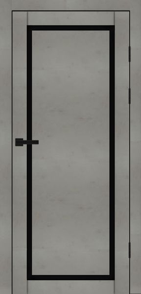 Бетон світлий, чорне скло