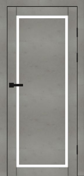 Бетон світлий, скло сатин