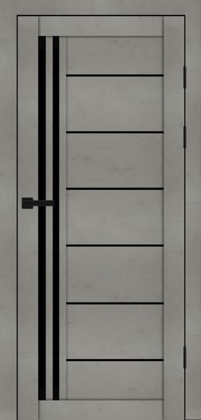 Бетон світлий, чорне скло