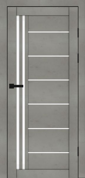 Бетон світлий, скло сатин