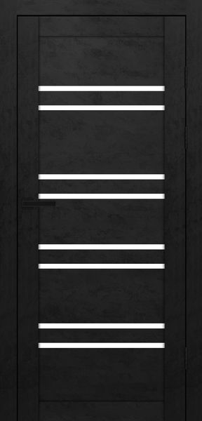 Бетон чорний, скло сатин