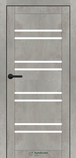 Бетон світлий, скло сатин