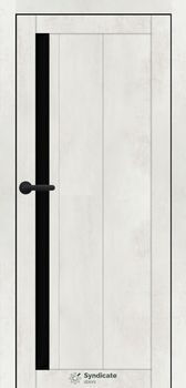 Міжкімнатні двері Максі MD-24 скло сатин/чорне