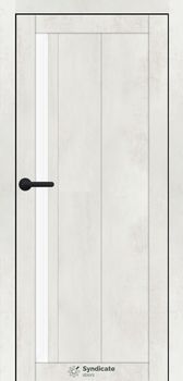 Міжкімнатні двері Максі MD-24 скло сатин/чорне