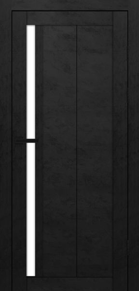 Бетон чорний, скло сатин