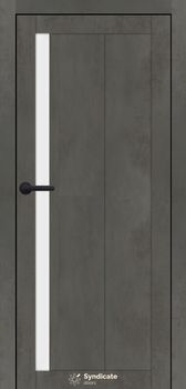 Міжкімнатні двері Максі MD-24 скло сатин/чорне