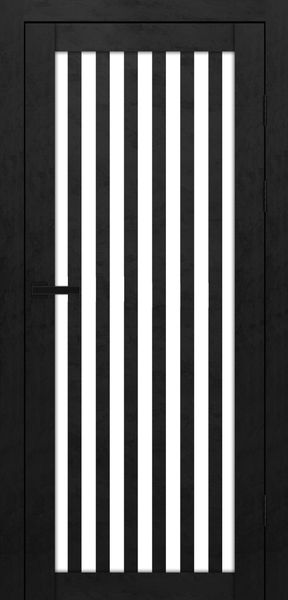 Бетон чорний, скло сатин