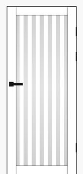 Міжкімнатні двері Максі MD-25 скло сатин/чорне