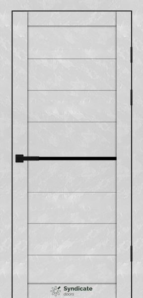 Бетон білий, чорне скло