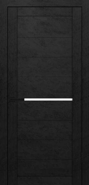 Бетон чорний, скло сатин