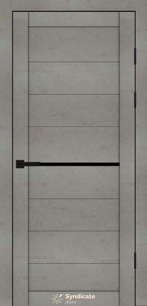 Бетон світлий, чорне скло