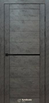 Міжкімнатні двері Максі MD-29 скло сатин/чорне