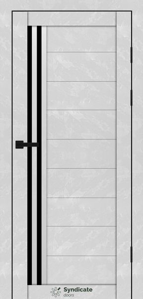 Бетон білий, чорне скло