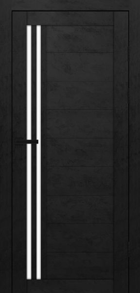 Бетон чорний, скло сатин