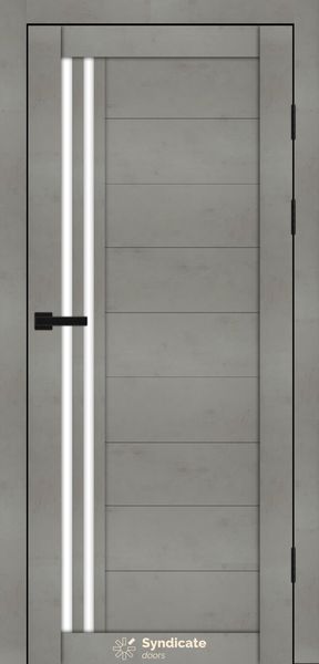 Бетон світлий, скло сатин