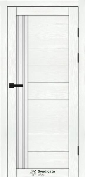 Біла структура, скло сатин