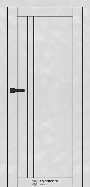 Бетон білий, чорне скло