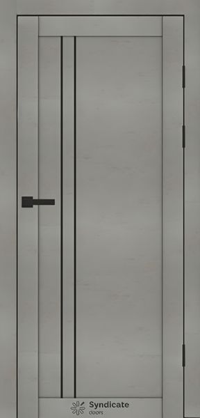 Бетон світлий, чорне скло