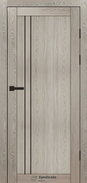 Дуб натуральний, чорне скло  